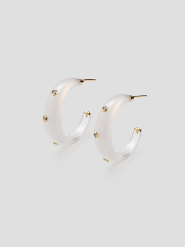 Continuum Hoops - White chalcedony