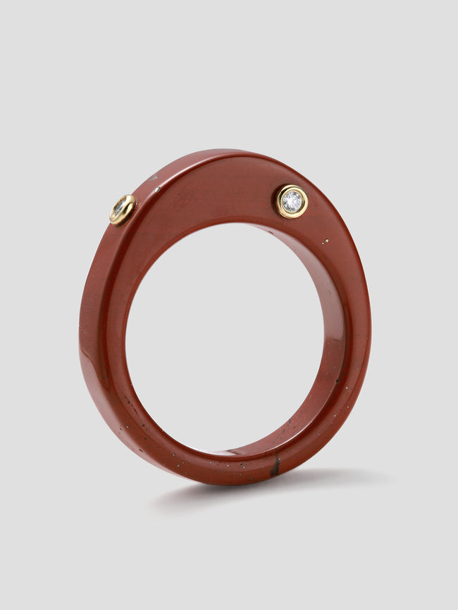 Continuum Single Ring -  Red Jasper