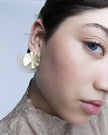 Fold collection Earrings - White Jade