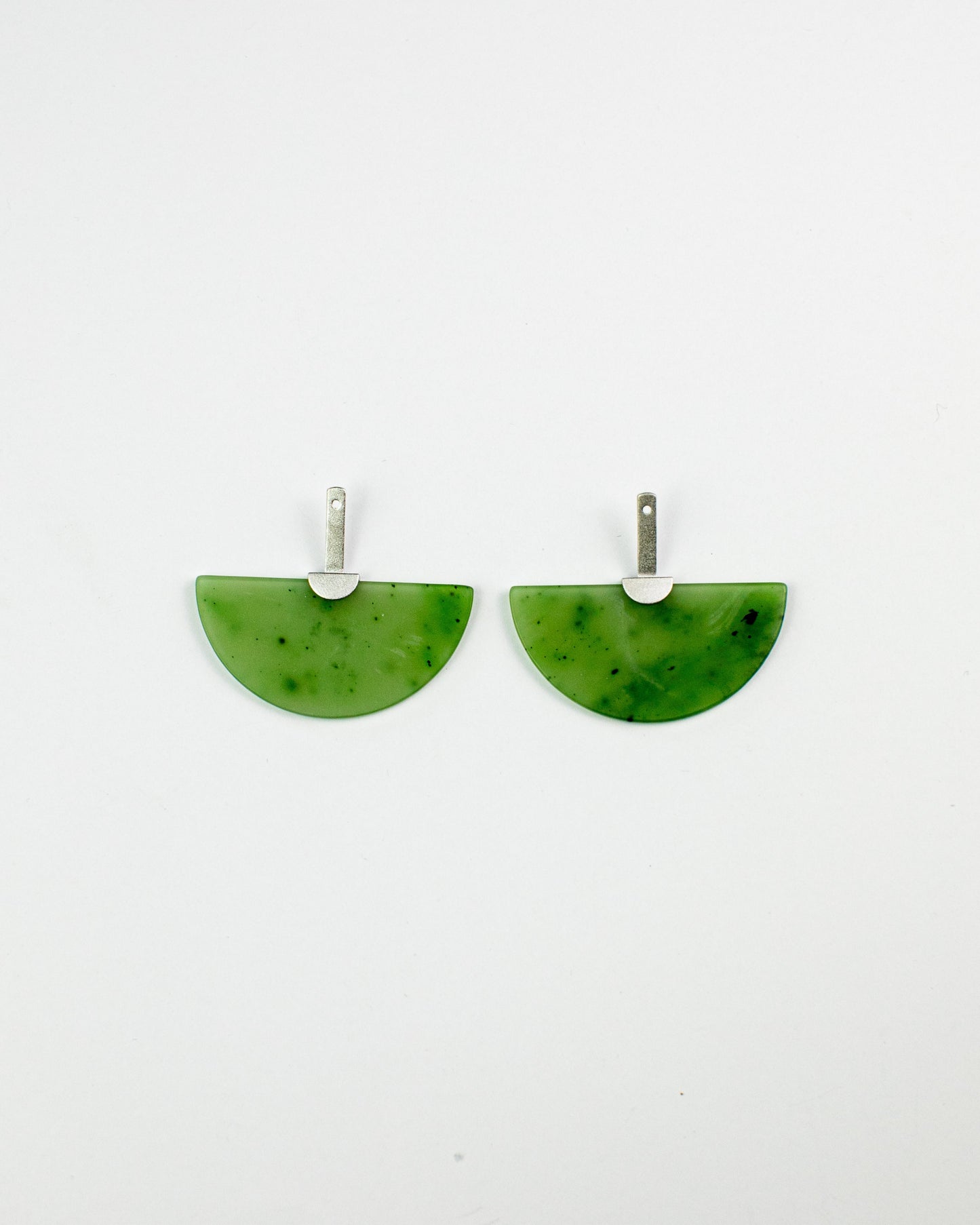 Fold collection Earing - Green Jade