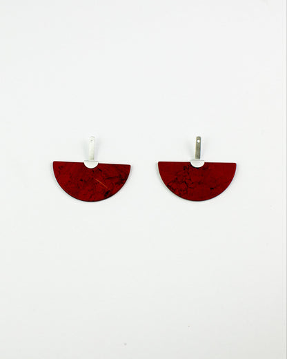 Fold collection Earing - Red Jasper