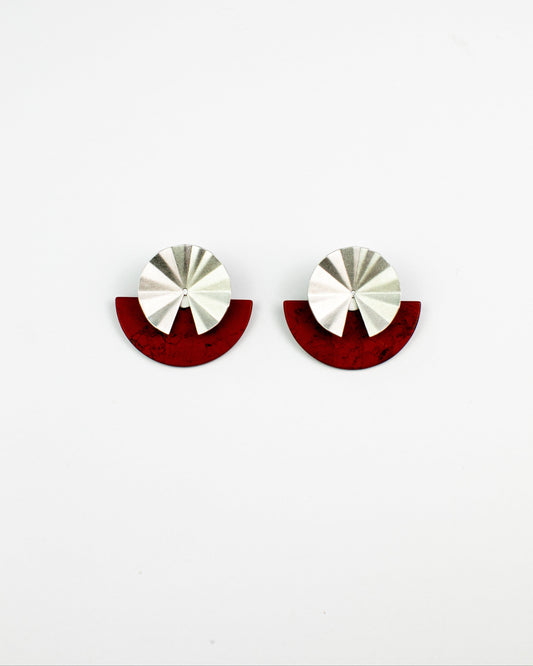 Fold collection Earing - Red Jasper