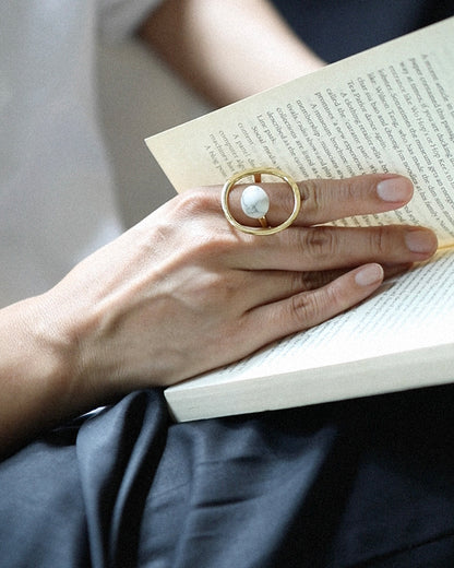 Pebble Ring - White