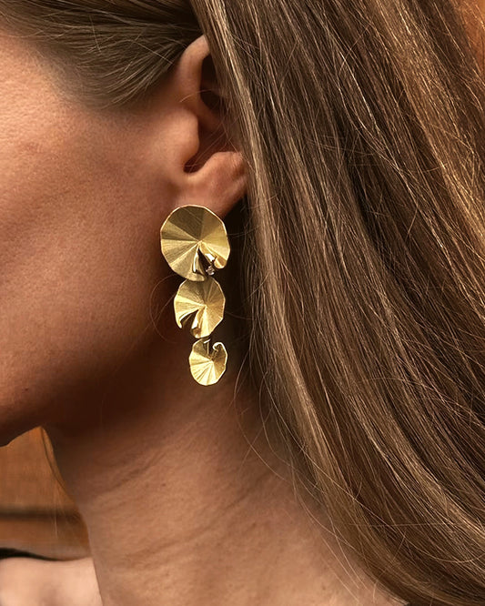 Riftline Earrings - Moonstone inlay