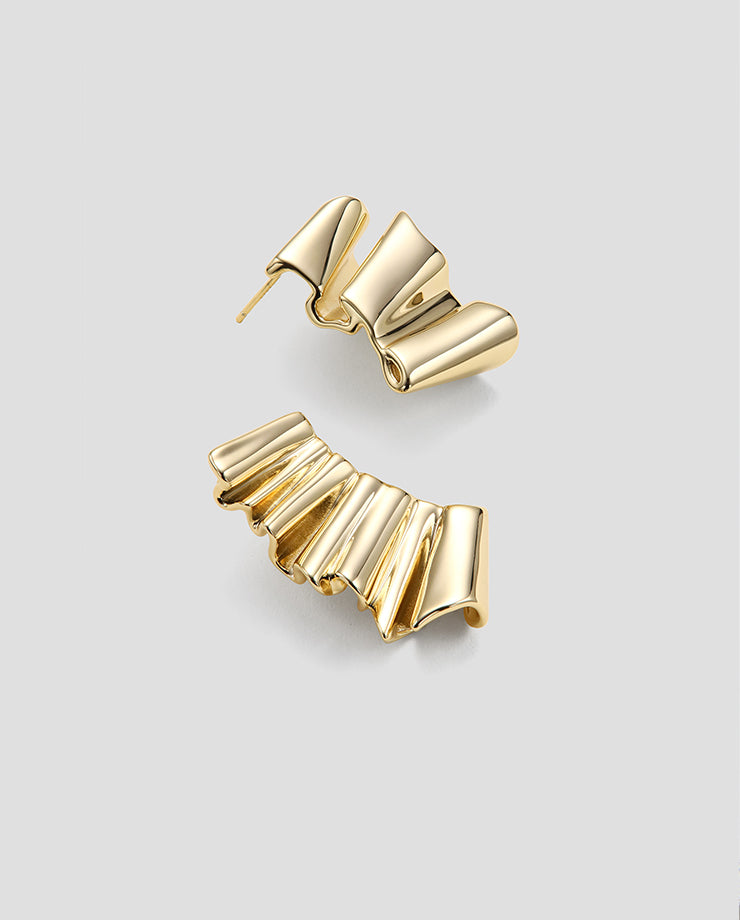 Riftline Earrings Asymmetrical - Gold