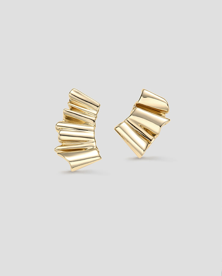Riftline Earrings Asymmetrical - Gold