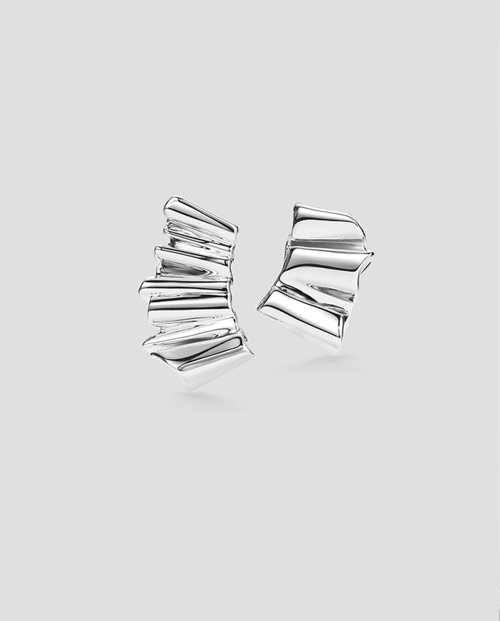 Riftline Earrings Asymmetrical - Silver