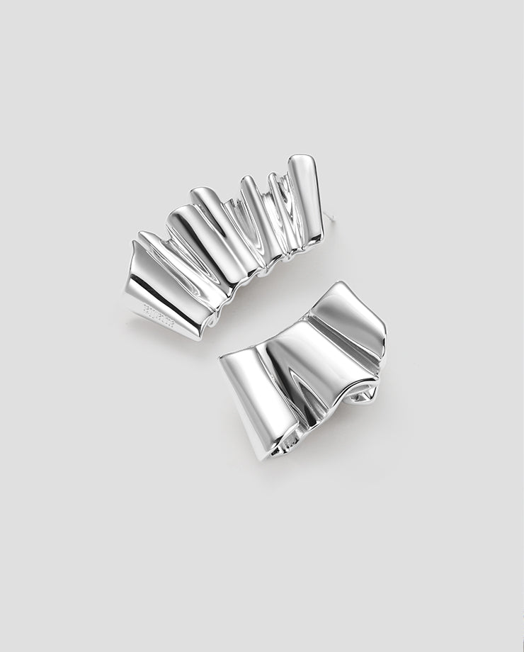 Riftline Earrings Asymmetrical - Silver