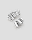 Riftline Earrings Asymmetrical - Silver