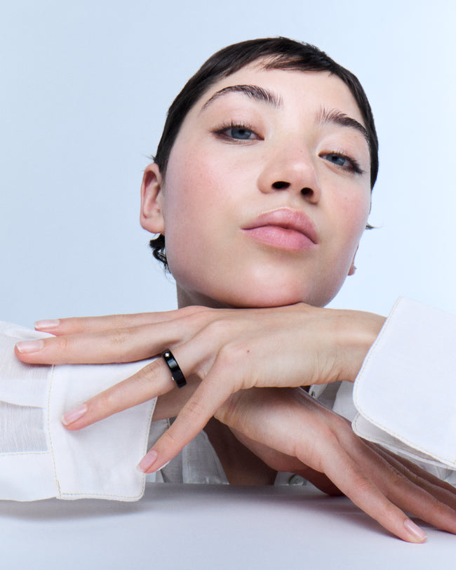 Continuum Single Ring - Black Agate