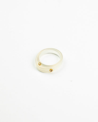 Continuum Single Ring - White Chalcedony