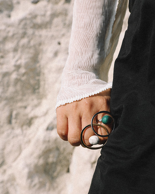 Pebble Ring - White