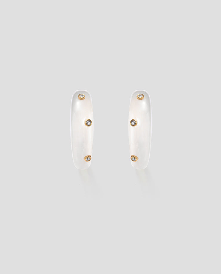 Continuum Hoops - White chalcedony