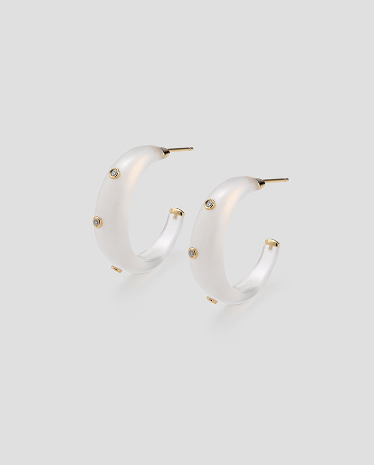 Continuum Hoops - White chalcedony