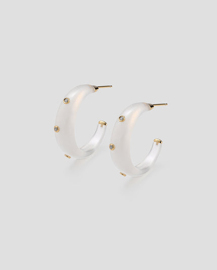 Continuum Hoops - White chalcedony