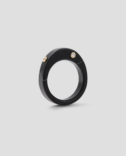 Continuum Single Ring - Black Agate