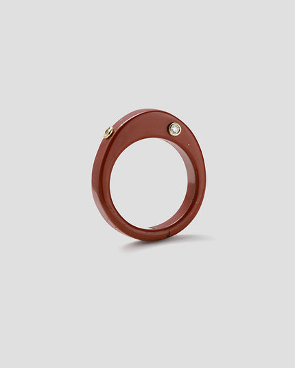Continuum Single Ring -  Red Jasper