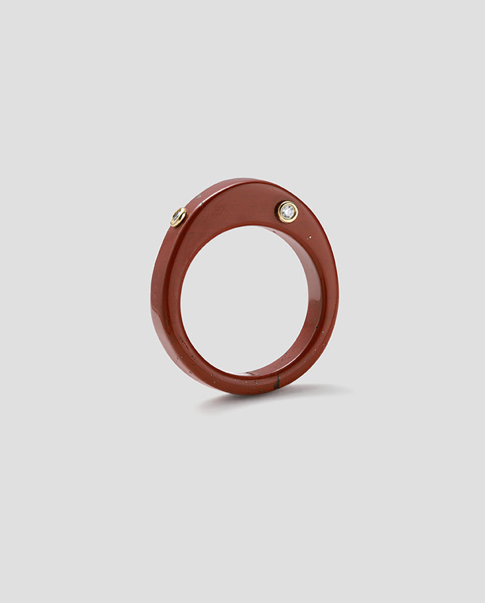 Continuum Single Ring -  Red Jasper