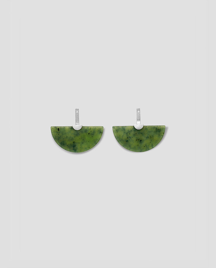 Fold collection Earring - Green Jade
