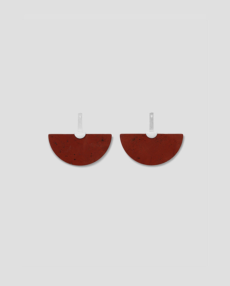 Fold collection Earring - Red Jasper