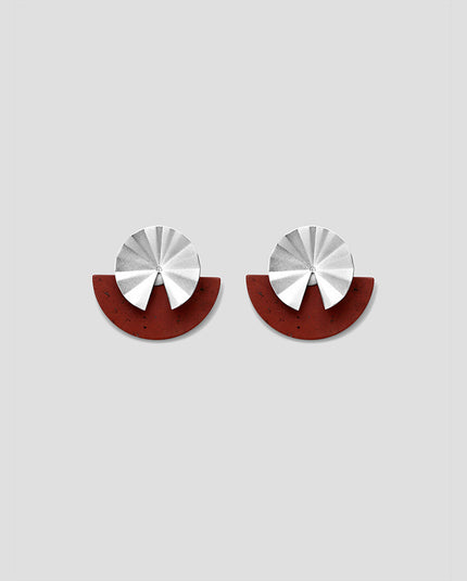 Fold collection Earring - Red Jasper
