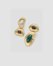 Pebble two Earrings - Turquoise