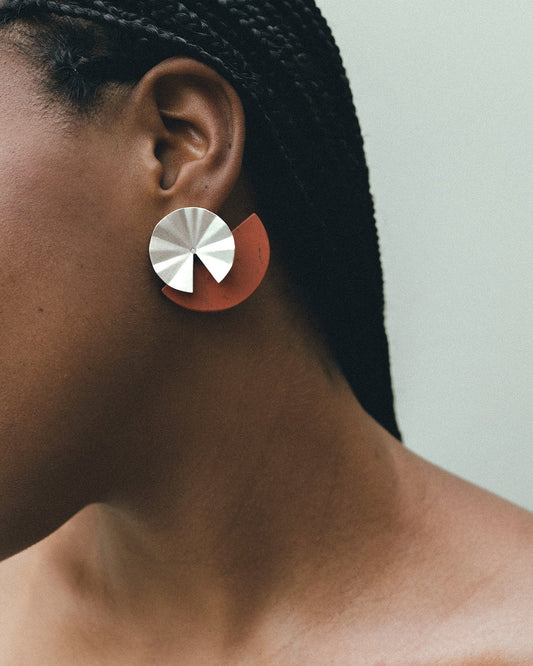 Fold collection Earing - Red Jasper