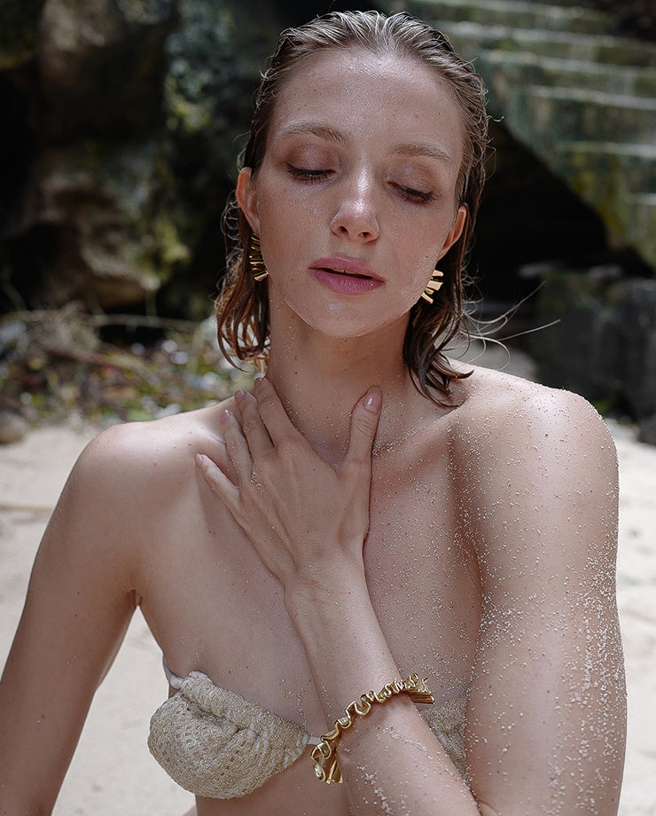 Riftline Earrings Asymmetrical - Gold